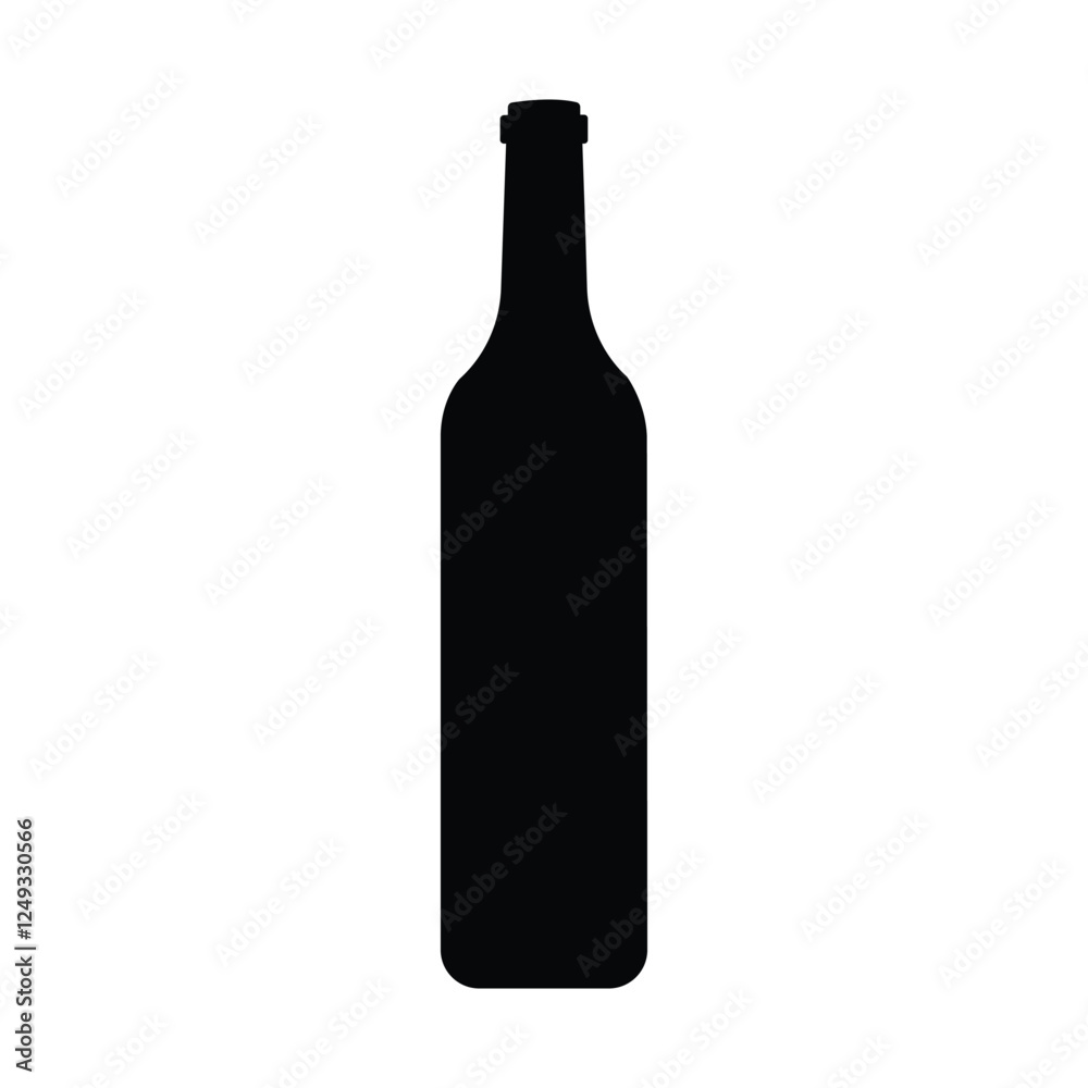 Realistic wine bottle vector design illustration isolated on white background Realistic wine bottle vector design illustration isolated on white background