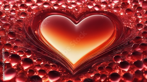 Heart shape for Love concept, Valentine's Day concepts. love symbol, concept for Valentine's Day, wedding etc. Heart elements for love concept design. AI generated image