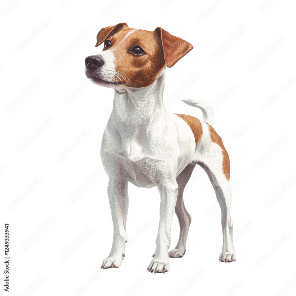 Jack Russell Terrier Dog Portrait. Jack Russell Terrier Dog Portrait.