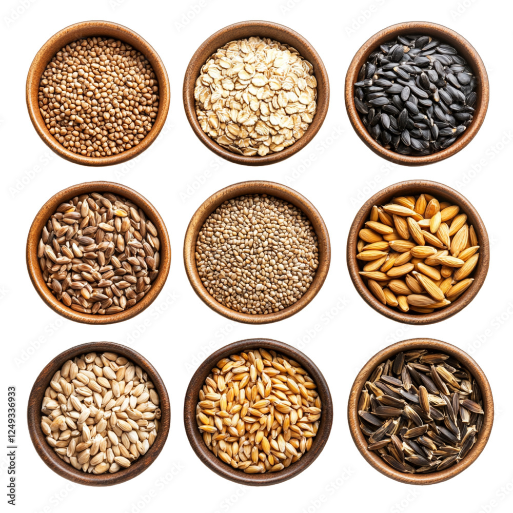 set of different kinds of rice set of different kinds of rice
