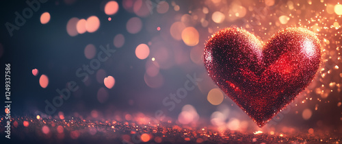 A Valentine's Day background with an array of sparkling hearts