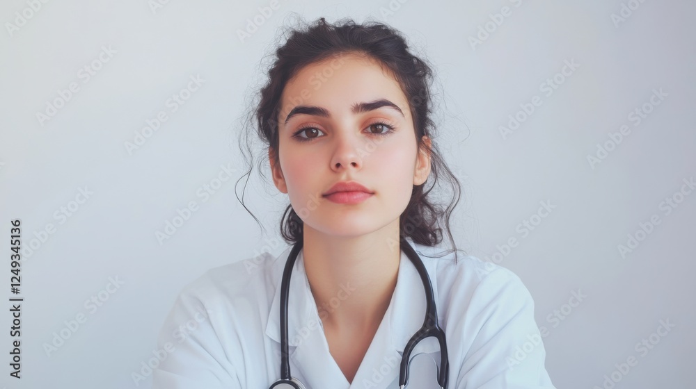 portrait of a young female doctor portrait of a young female doctor