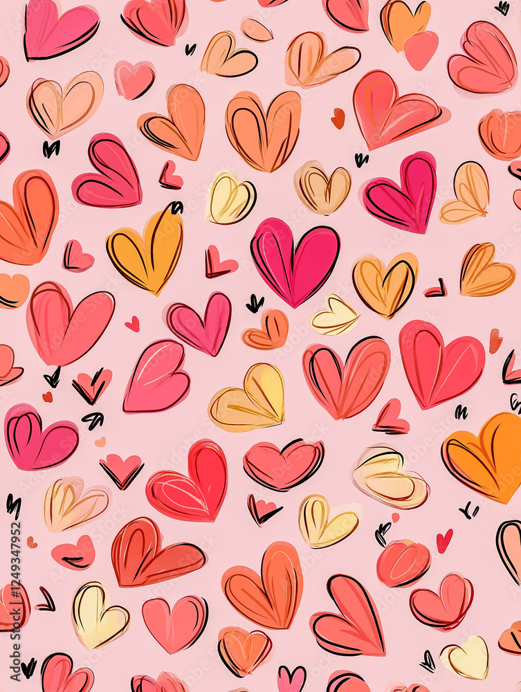 Valentine's day aesthetic pattern background Valentine's day aesthetic pattern background