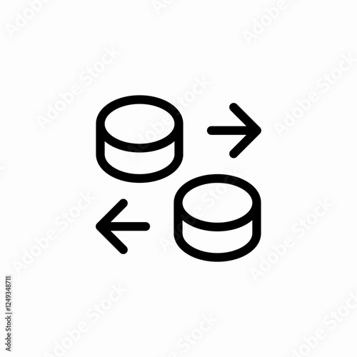 data exchange icon sign vector