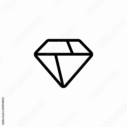 diamond cut icon sign vector