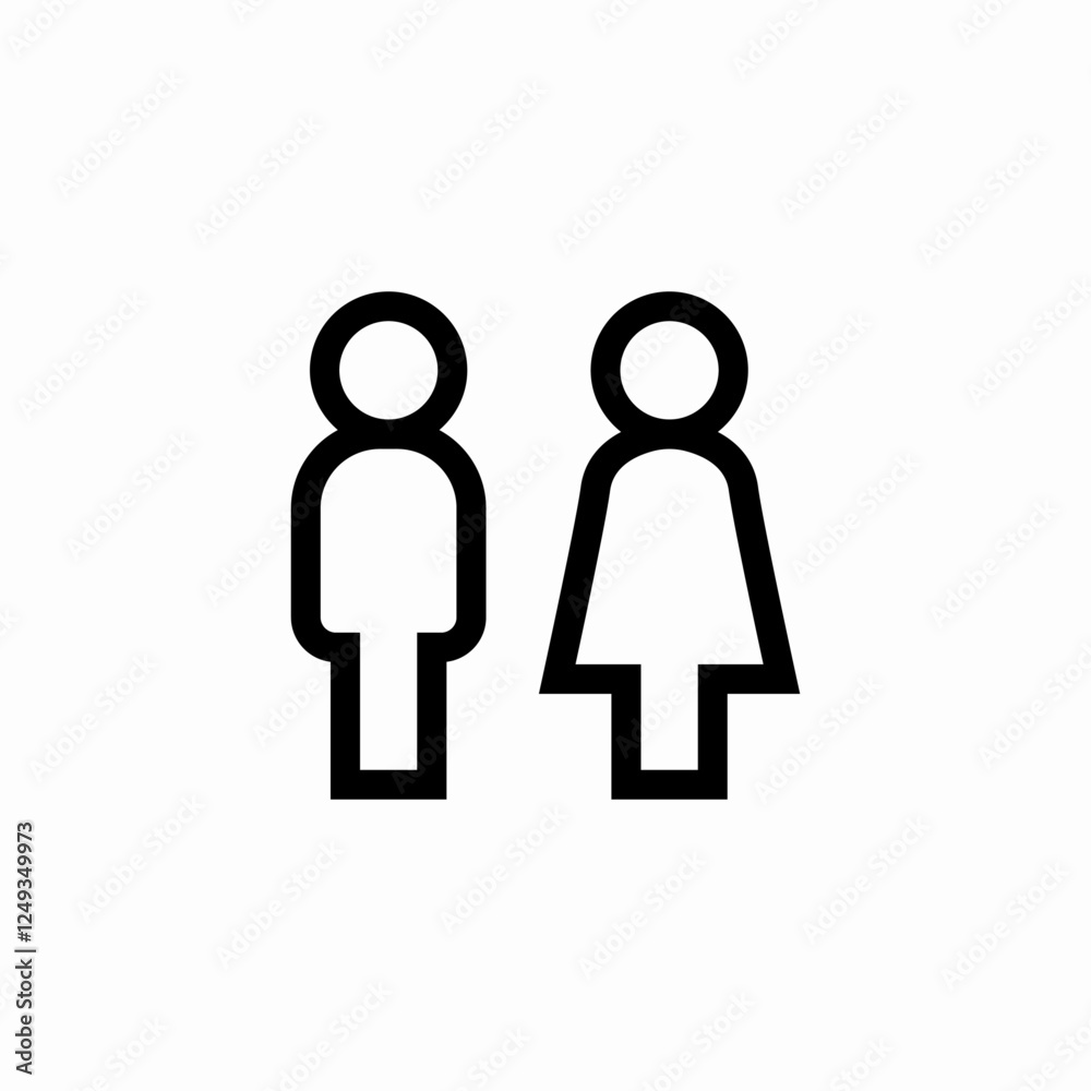 Fototapeta premium gender restroom icon sign vector