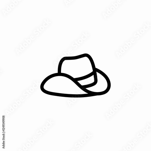 floppy hat icon sign vector