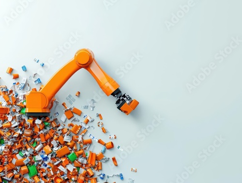 Autonomous robotic arms dismantling and recycling complex waste materials efficiently