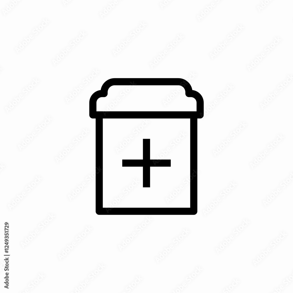 Fototapeta premium medical container icon sign vector