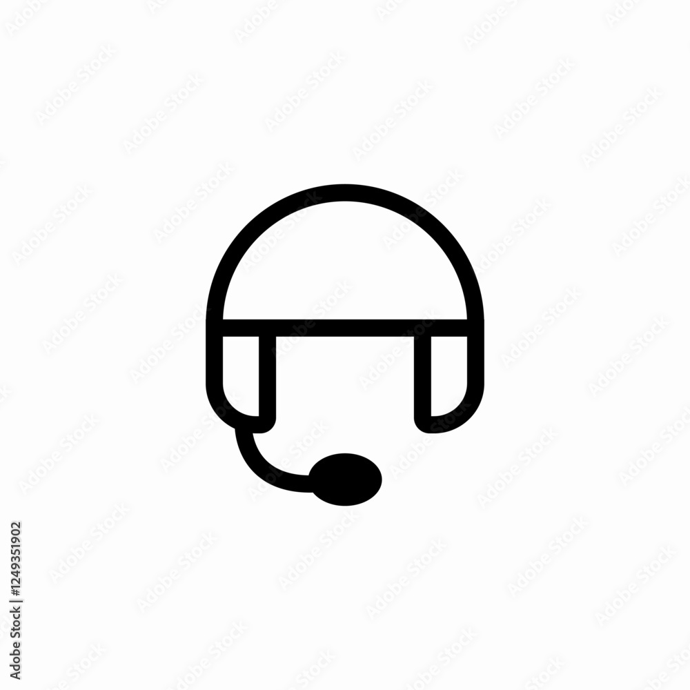 microphone helmet icon sign vector microphone helmet icon sign vector