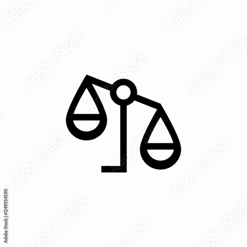 unbalanced scale icon sign vector