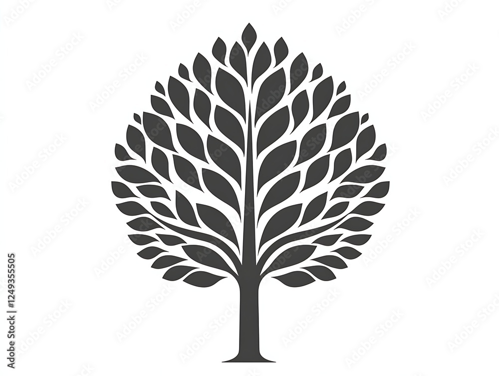 Minimalist Evergreen Tree Monochrome Logo Minimalist Evergreen Tree Monochrome Logo