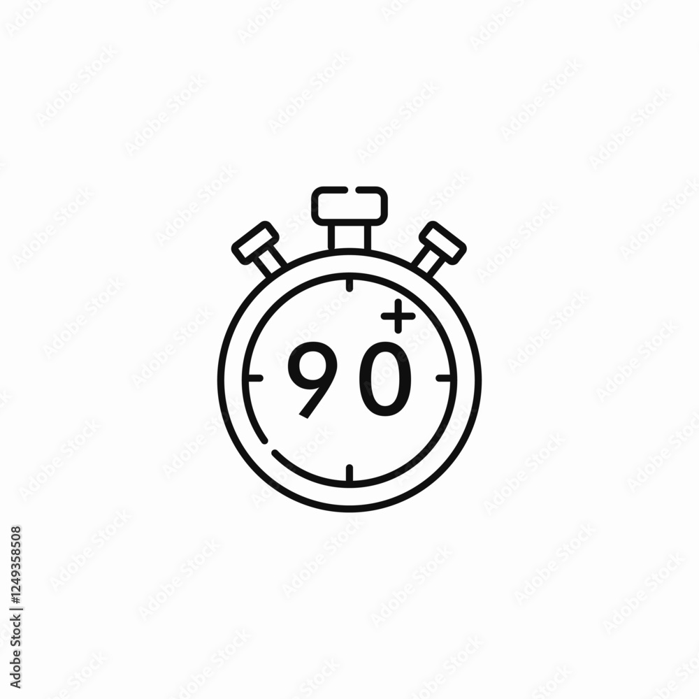 additional timer icon sign vector additional timer icon sign vector