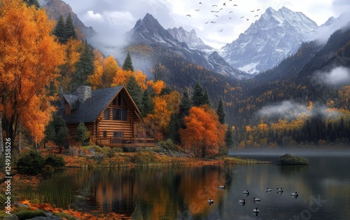 Autumn Cabin Lakeside Mountain Retreat photo