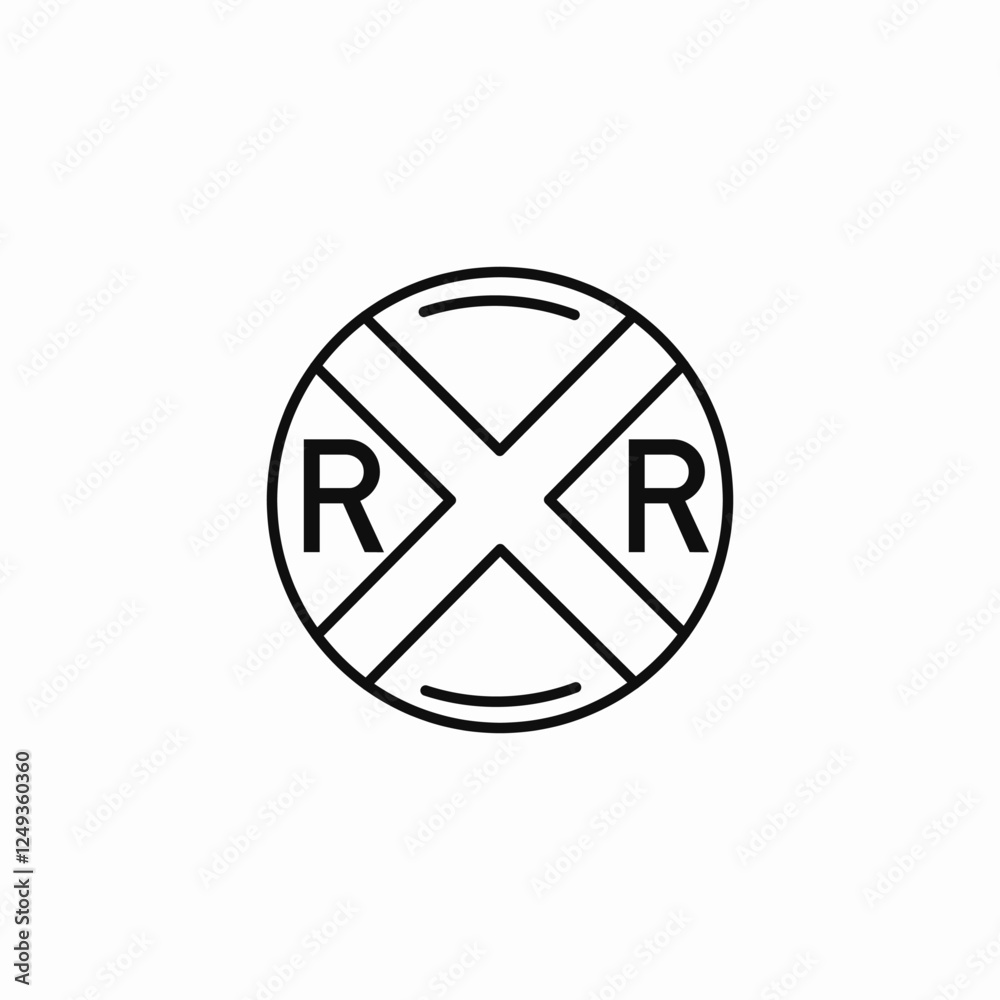railroad cross icon sign vector railroad cross icon sign vector