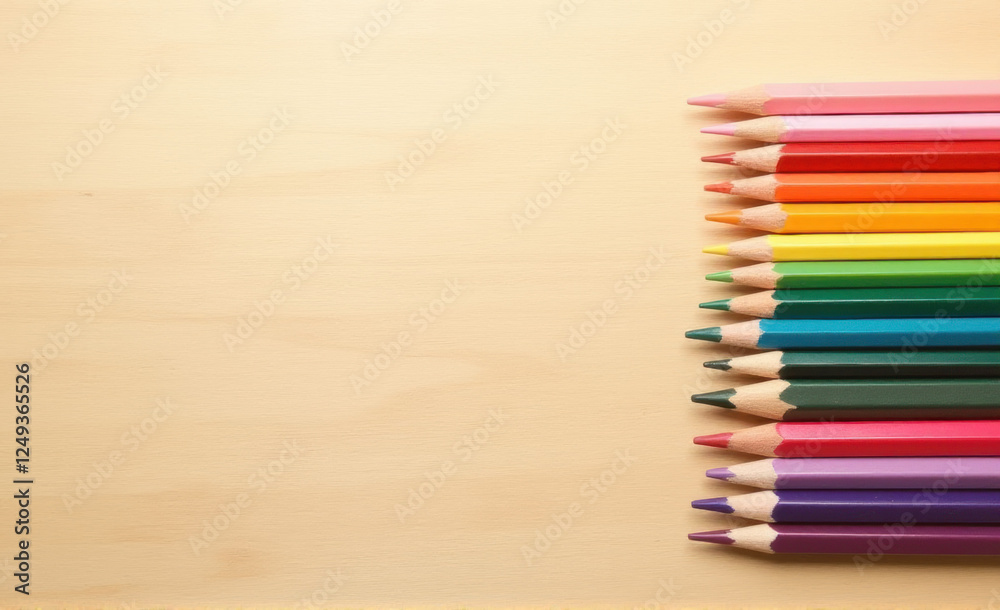 colored pencils on a white background colored pencils on a white background