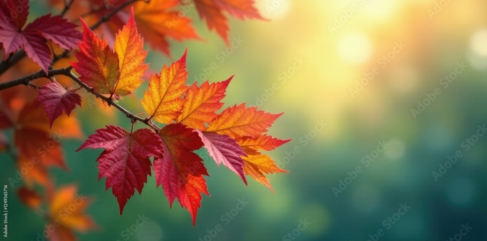 Multicolored leaves rustling in the gentle breeze, leaves, foliage Multicolored leaves rustling in the gentle breeze, leaves, foliage