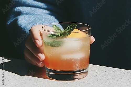 Peach Mint Cocktail - A Refreshing Summer Drink