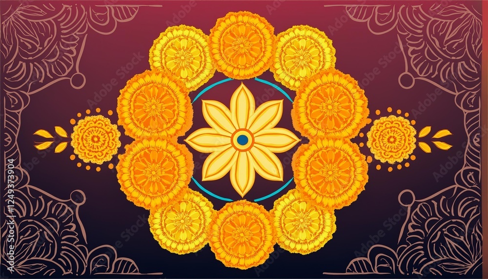 Fototapeta premium vector illustration of a flower