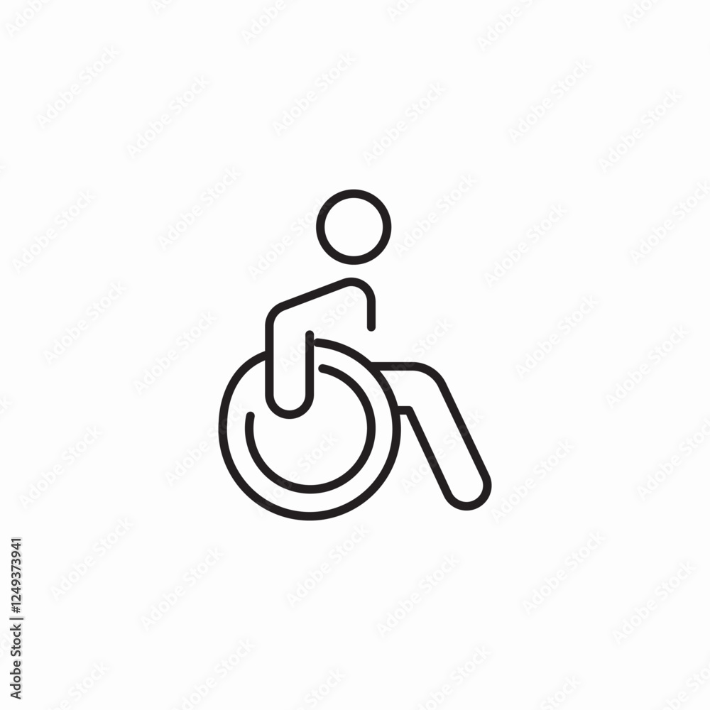wheelchair user icon sign vector wheelchair user icon sign vector