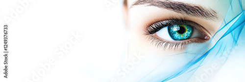 Wallpaper Mural Promotional flyer design showcasing a captivating blue eye with artistic elements Torontodigital.ca