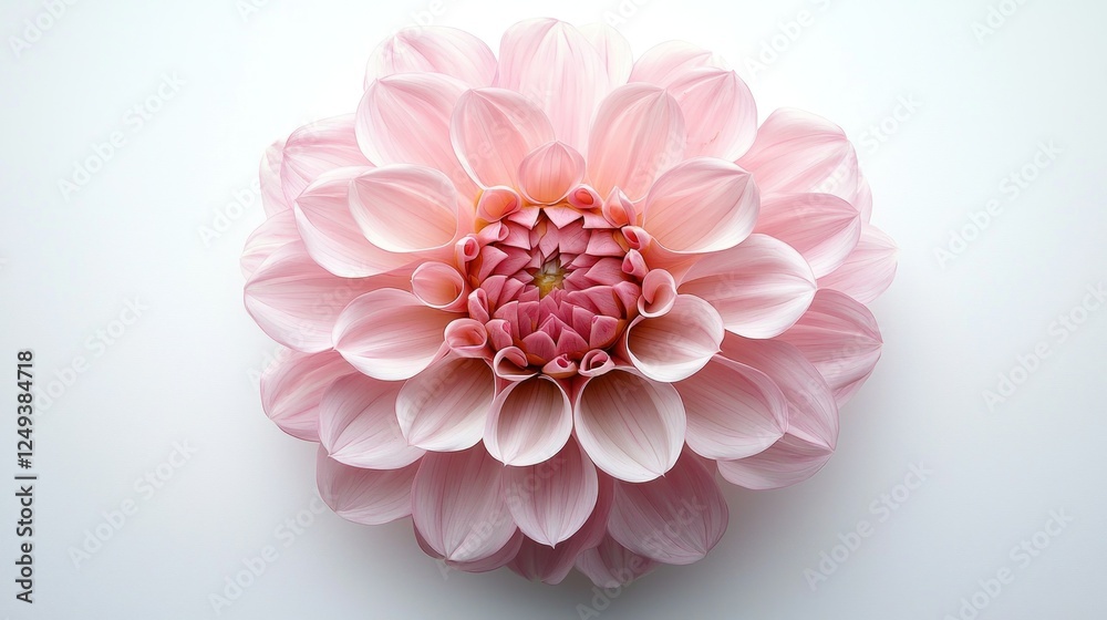 Fototapeta premium Pink Dahlia Blossom, Studio Shot, Elegant Floral Design
