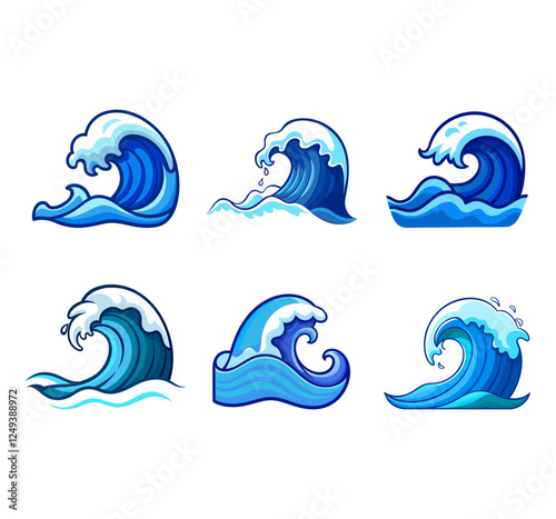 Blue Sea Wave Collection Set