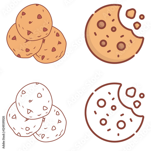 set of different kinds of cookies