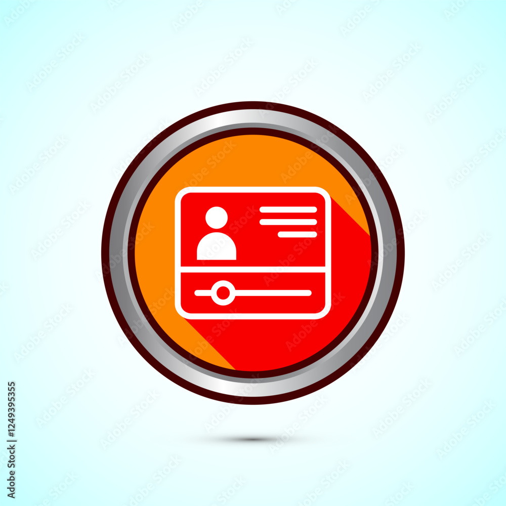Video lectures icon design illustration, Video conference icon, Online seminar sign, Orange shadow button design Video lectures icon design illustration, Video conference icon, Online seminar sign, Orange shadow button design