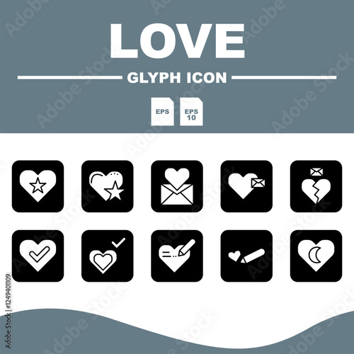 icon love set