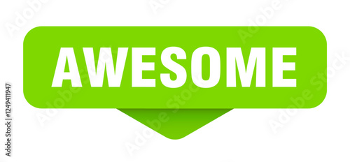 awesome sticker. awesome sign on transparent background