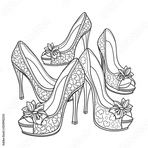 set of women shoes