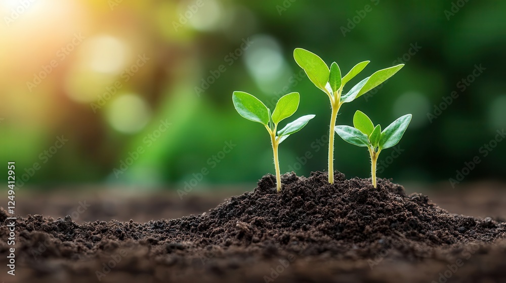 Fototapeta premium AIenhanced carbonnegative farming techniques improving soil and air quality