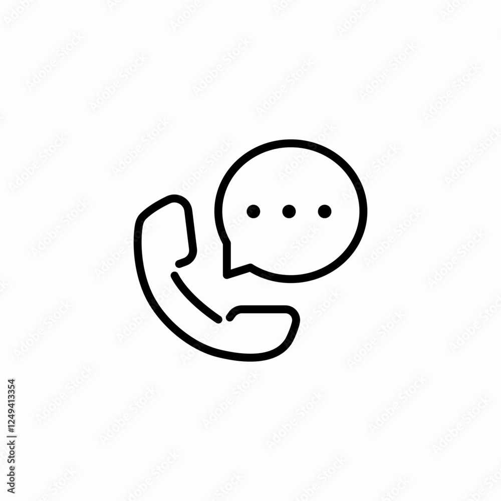 phone conversation icon sign vector phone conversation icon sign vector