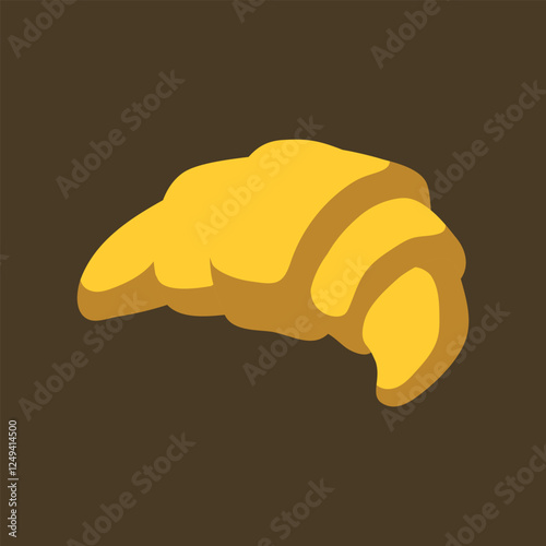 Croissant Vector Illustration - Simple Pastry Icon & Emoji Design