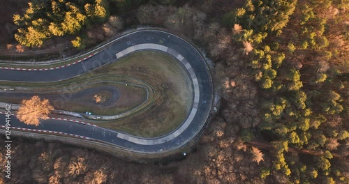 Aerial views on northschelife, nurburgring race track. photo