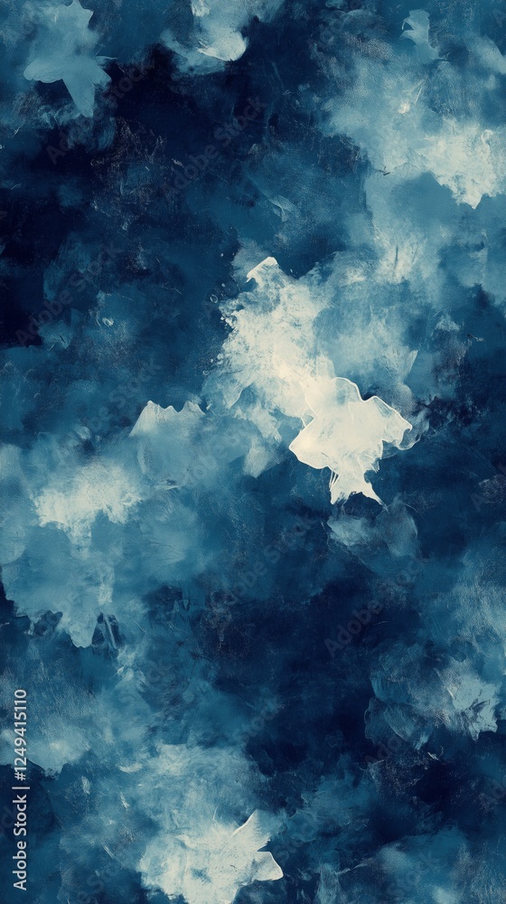 Abstract blue and white cloud formations with soft textures in a vibrant artistic display Abstract blue and white cloud formations with soft textures in a vibrant artistic display