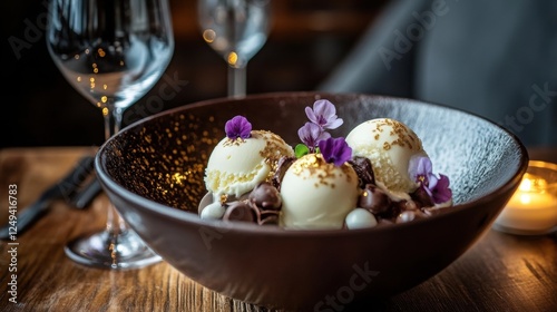 Indulge in Dark Chocolate Fondant with Baileys Ice Cream for Romantic Desserts on Valentine's Day