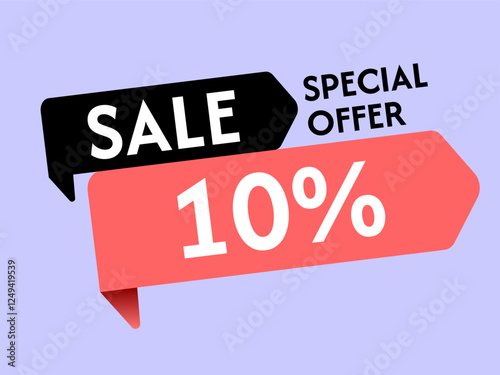 Special offer 10% sale with beautiful background
ribbon discount, promotion, sale, black friday