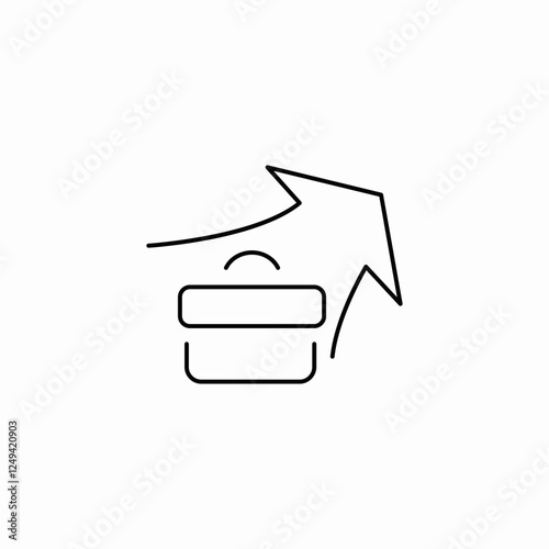 career line icon sign vector