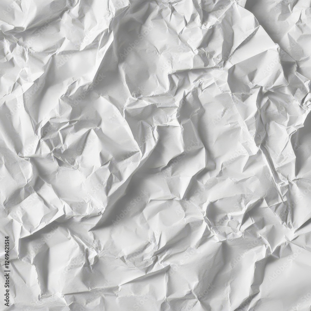 Obraz premium Crumpled White Paper Texture Background (8)