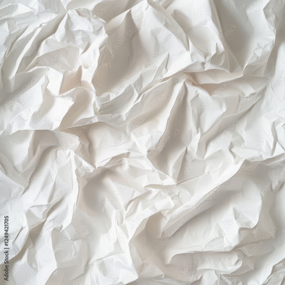 Obraz premium Crumpled White Paper Texture Background (9)