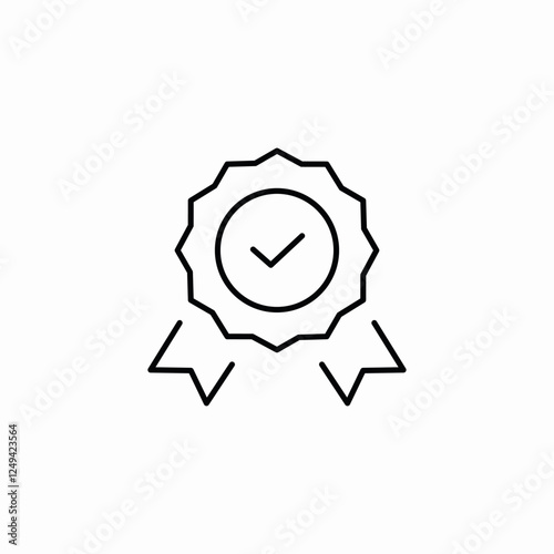 guaranteed certificate complete icon sign vector