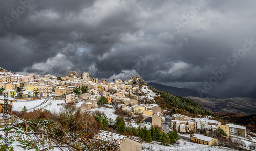 Pietrabbondante, Isernia, Molise. Winter panorama photo
