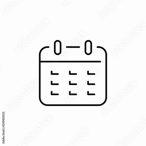 large calendar icon sign vector