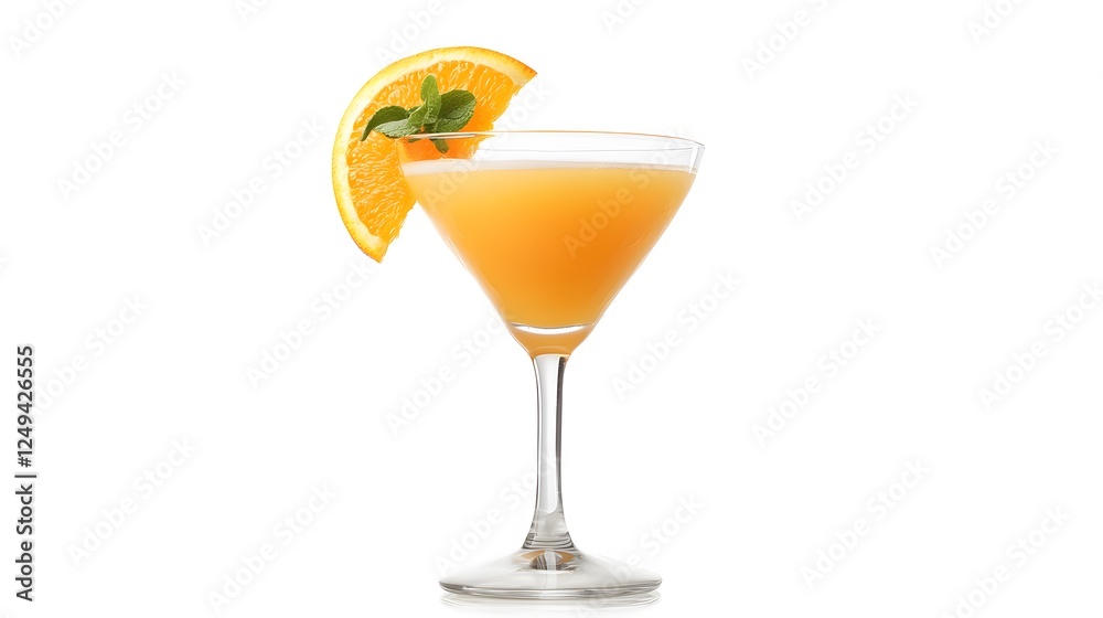 A glass of freshly squeezed orange juice, clean white background, transparent isolate A glass of freshly squeezed orange juice, clean white background, transparent isolate