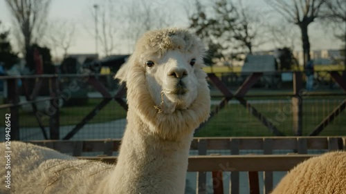 Visit a tranquil alpaca farm where fluffy alpacas roam freely under the sun. Experience the joy of interacting with these friendly animals in a beautiful rural setting.