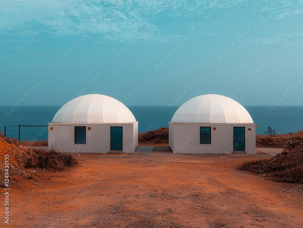 Solar desalination domes providing clean water for remote coastal communities Solar desalination domes providing clean water for remote coastal communities