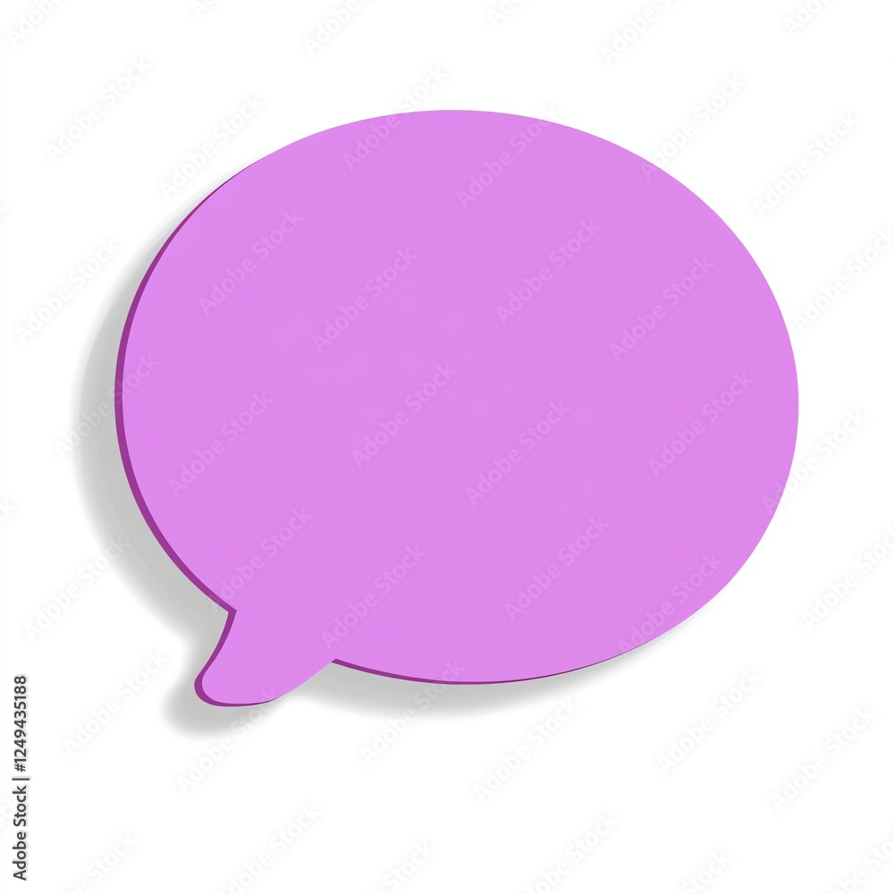 A simple, purple speech bubble graphic, suggesting communication, dialogue, or thought. A simple, purple speech bubble graphic, suggesting communication, dialogue, or thought.