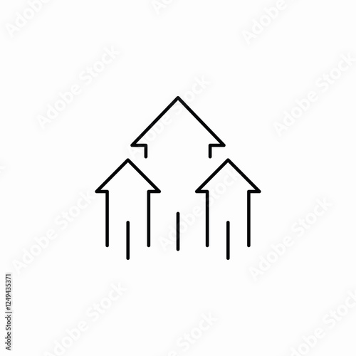 arrow growth icon sign vector